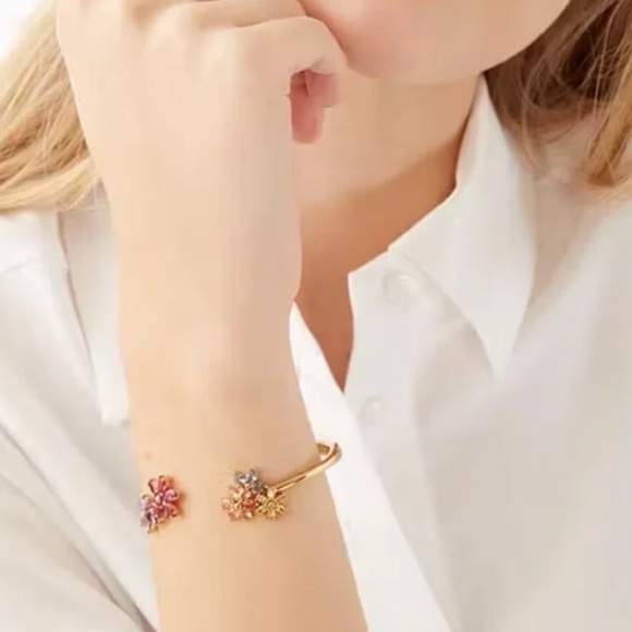$78 Kate Spade First Bloom Open Hinge Cuff - Picture 2 of 6